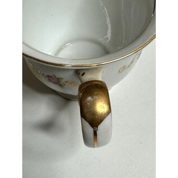 Maruichi Sugar Bowl Creamer Server China Set 40s Pink Roses Gold Discontinued - Picture 5 of 16